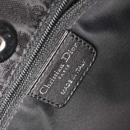 Christian Dior 2007 Black Canvas Trotter Handbag