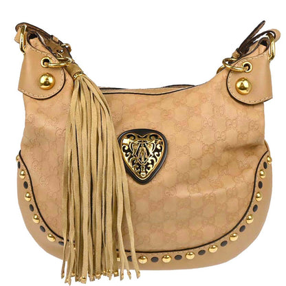 Gucci Beige Leather Baboushka GG Hobo Shoulder Bag