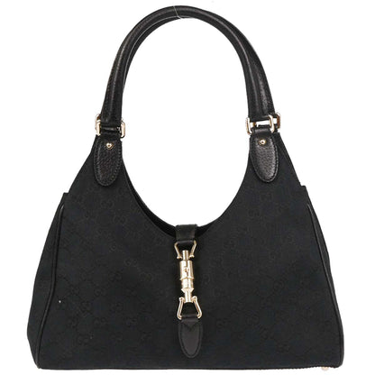 Gucci Black Canvas GG Jackie Handbag