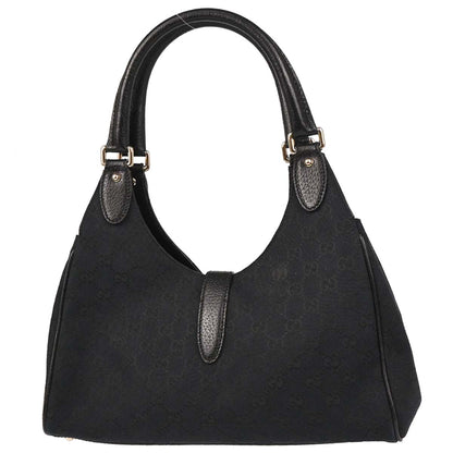 Gucci Black Canvas GG Jackie Handbag