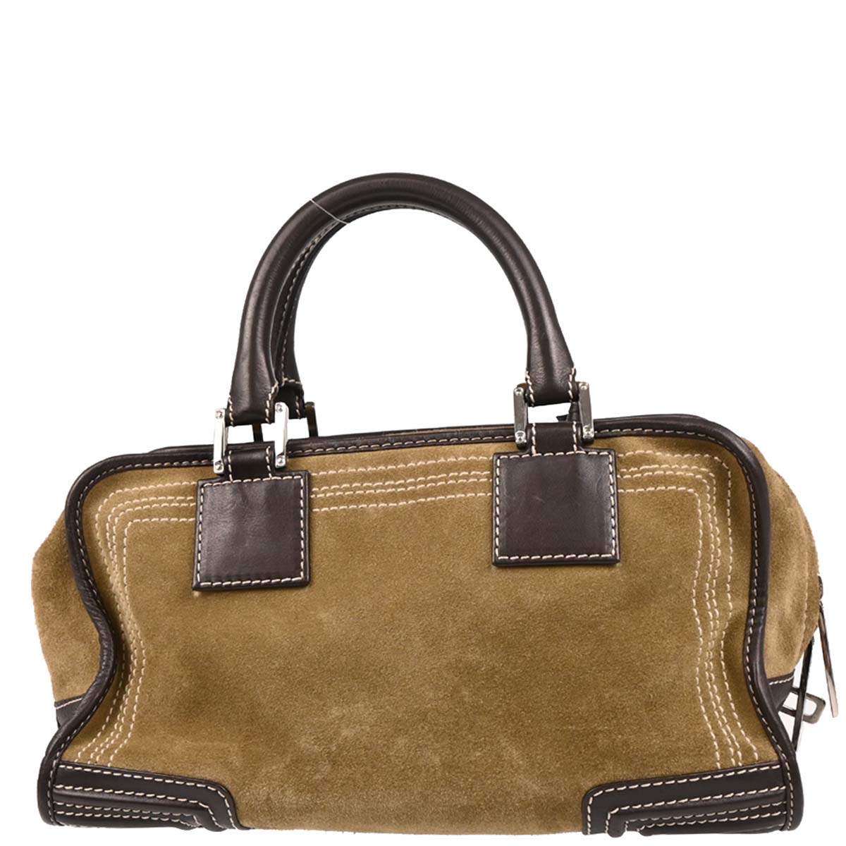 Loewe Beige Suede Amazona 28 Handbag