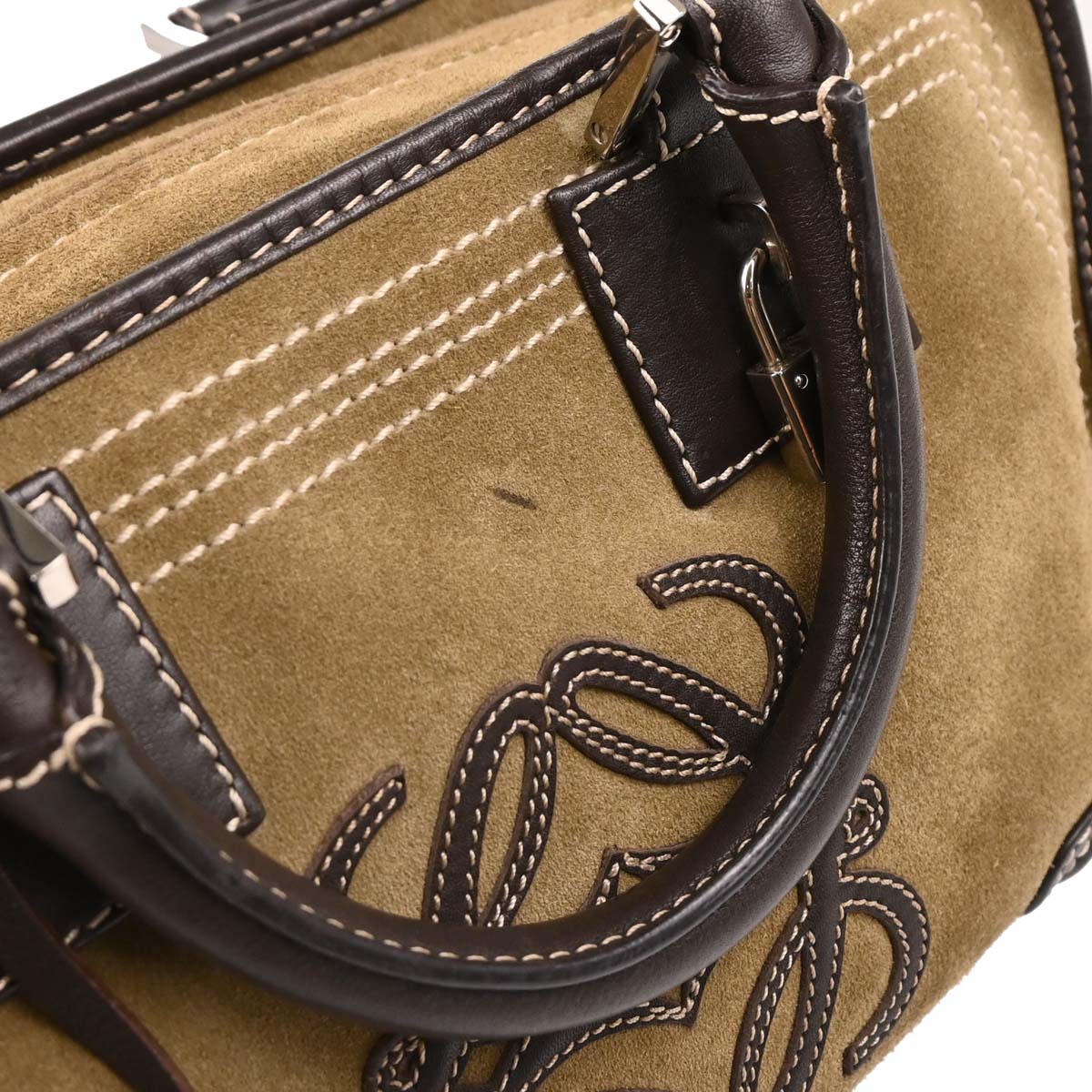 Loewe Beige Suede Amazona 28 Handbag