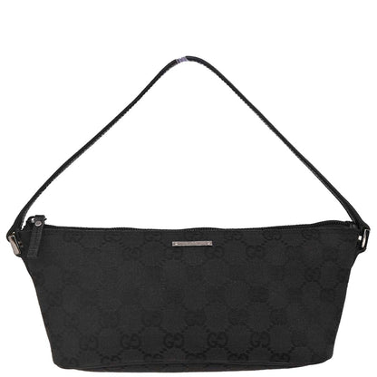 Gucci Black Canvas GG Handbag
