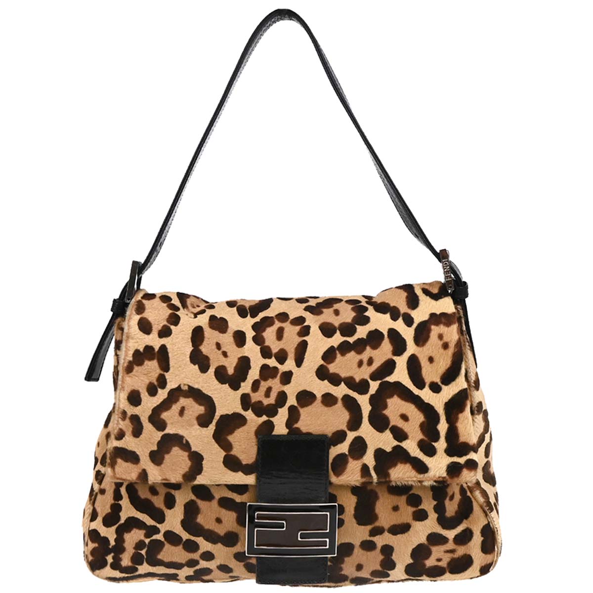 Fendi * Beige Pony Hair Mamma Baguette Handbag