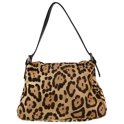 Fendi * Beige Pony Hair Mamma Baguette Handbag