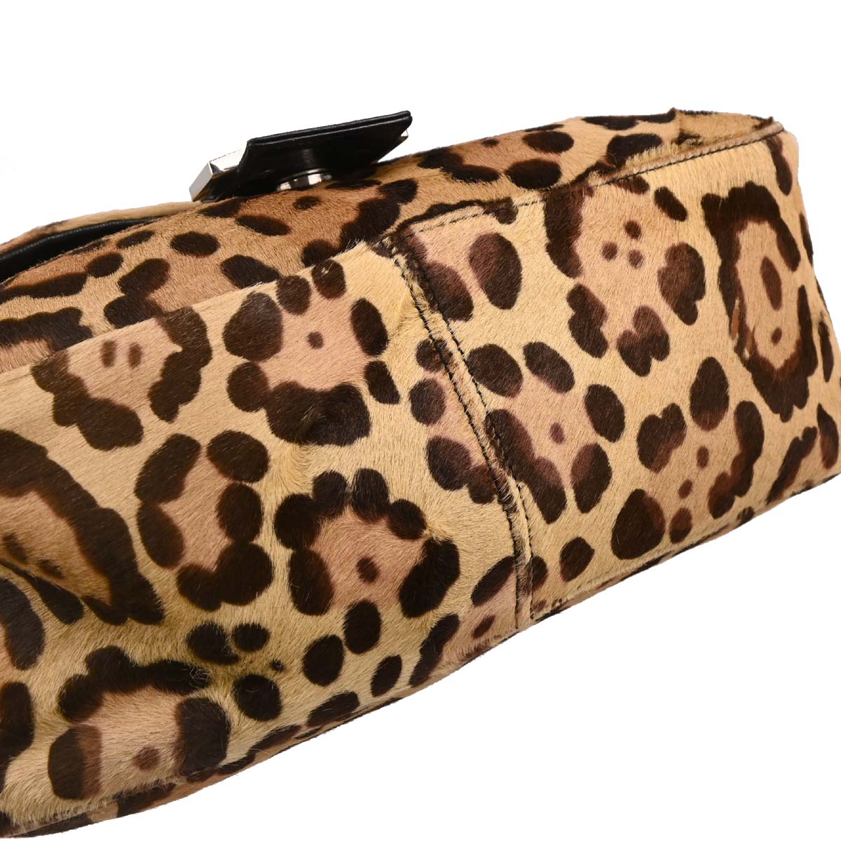 Fendi * Beige Pony Hair Mamma Baguette Handbag