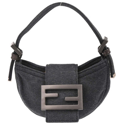 Fendi Gray Cotton Mini Handbag