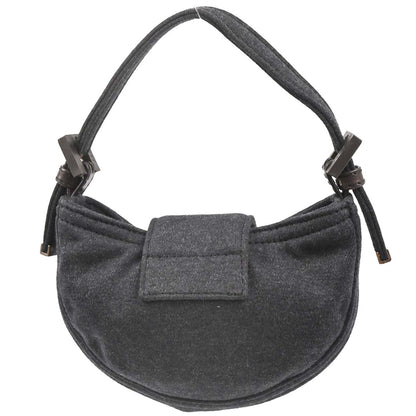 Fendi Gray Cotton Mini Handbag