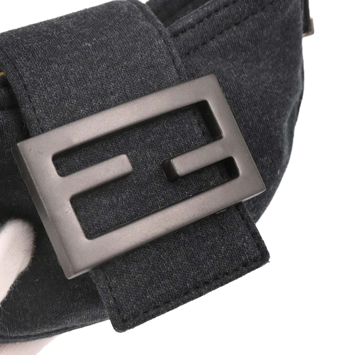 Fendi Gray Cotton Mini Handbag
