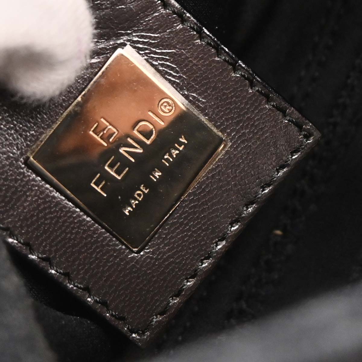 Fendi Gray Cotton Mini Handbag