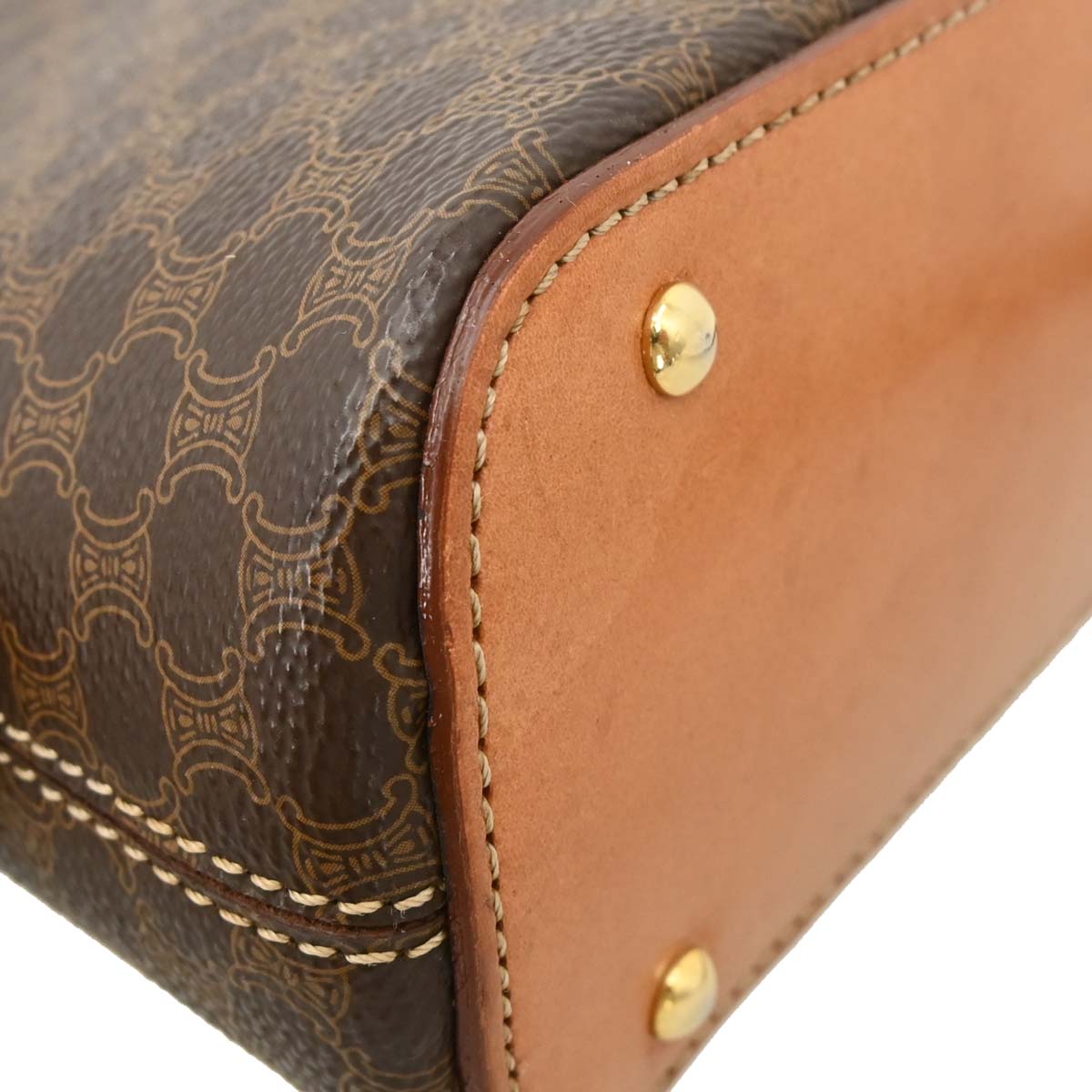 Celine Brown Macadam 2way Shoulder Handbag