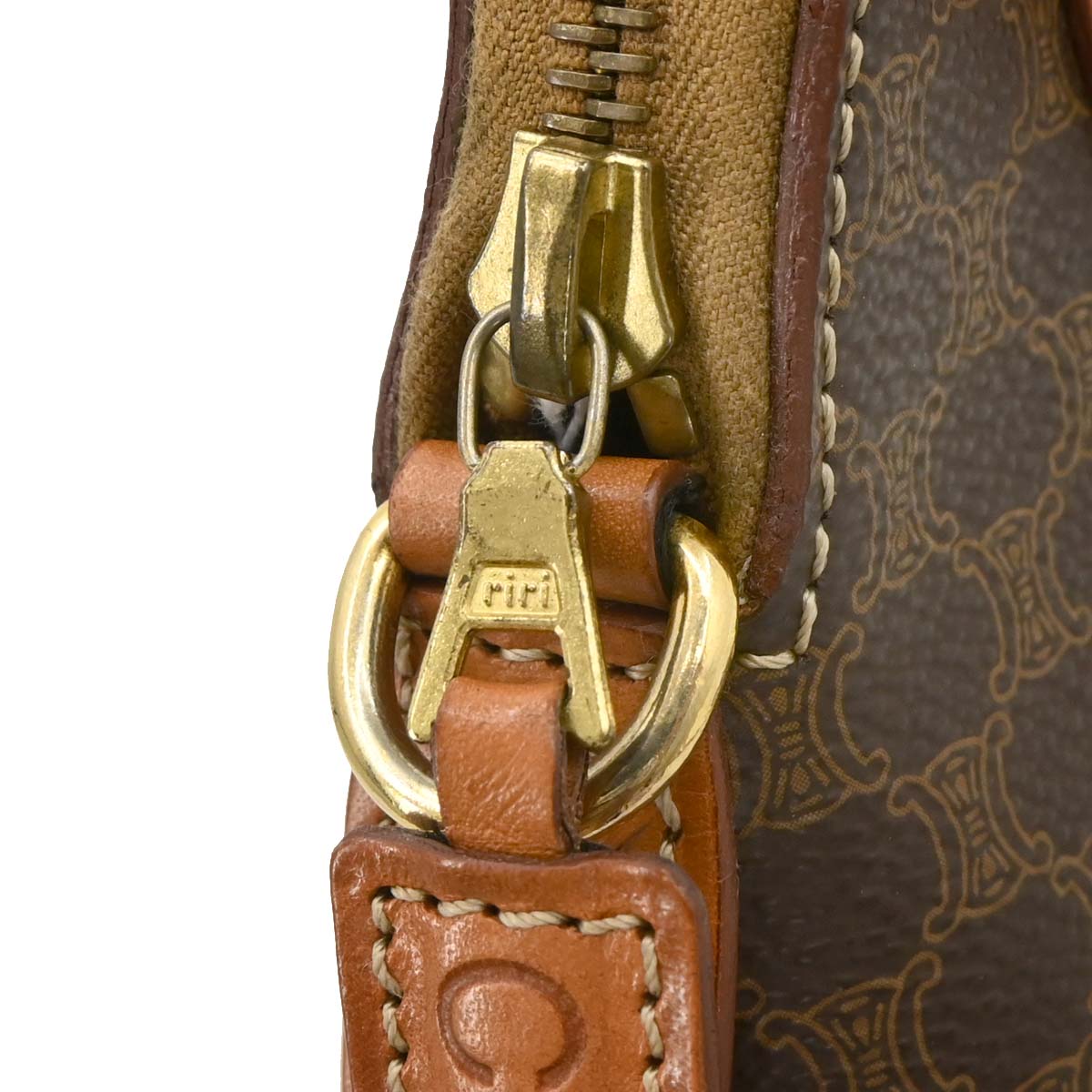 Celine Brown Macadam 2way Shoulder Handbag