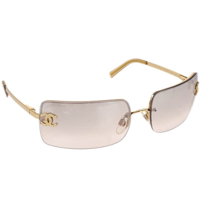 Chanel Sunglasses Eyewear Brown Rhinestone Small Good