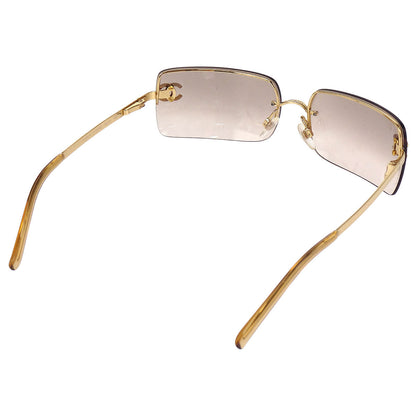 Chanel Sunglasses Eyewear Brown Rhinestone Small Good