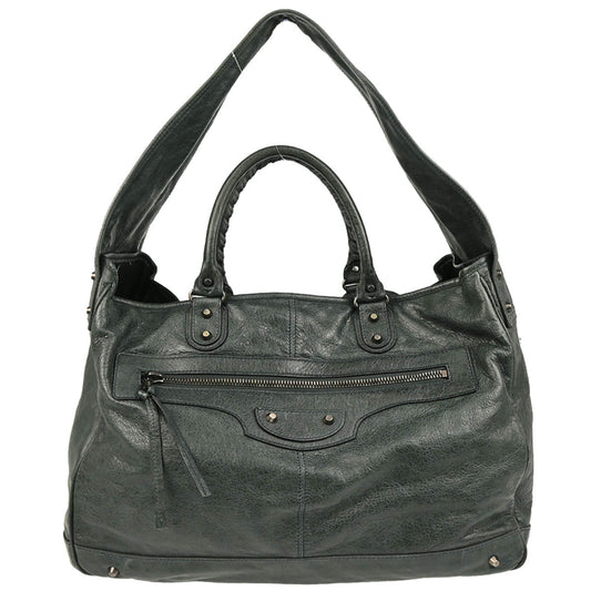 Balenciaga Green Classic Bridge Shoulder Bag Handbag