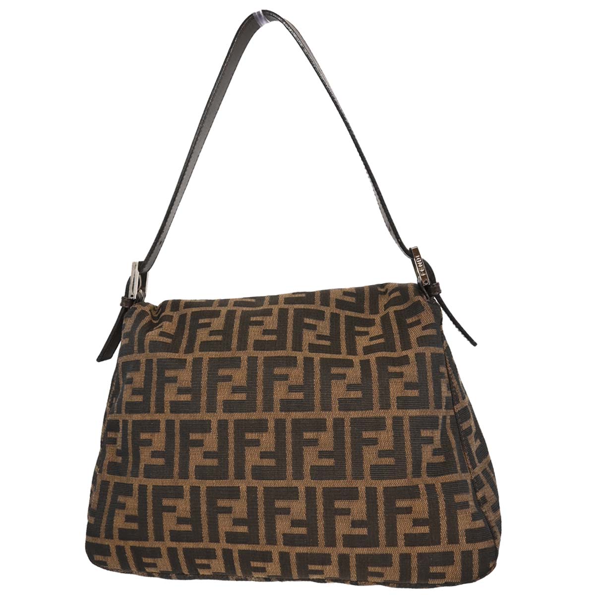 Fendi Brown Canvas Zucca Mamma Baguette Handbag