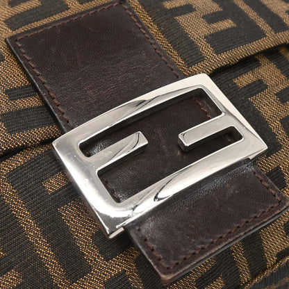 Fendi Brown Canvas Zucca Mamma Baguette Handbag