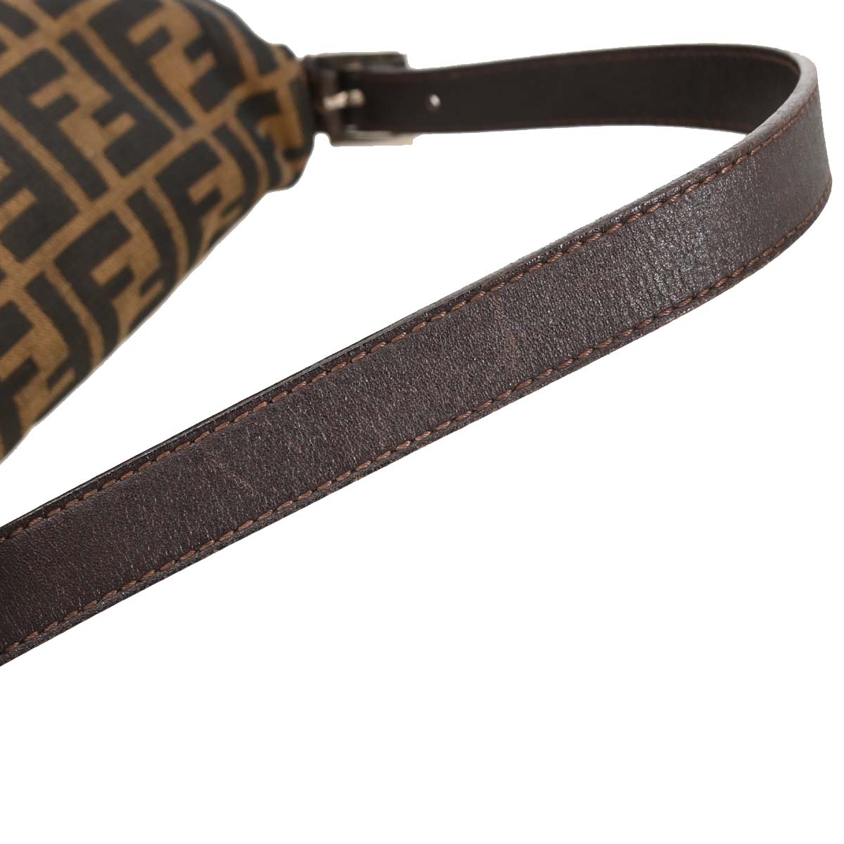 Fendi Brown Canvas Zucca Mamma Baguette Handbag