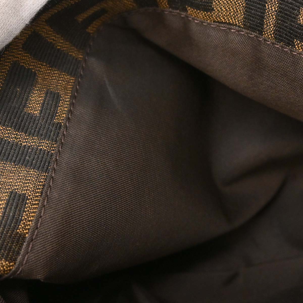 Fendi Brown Canvas Zucca Mamma Baguette Handbag