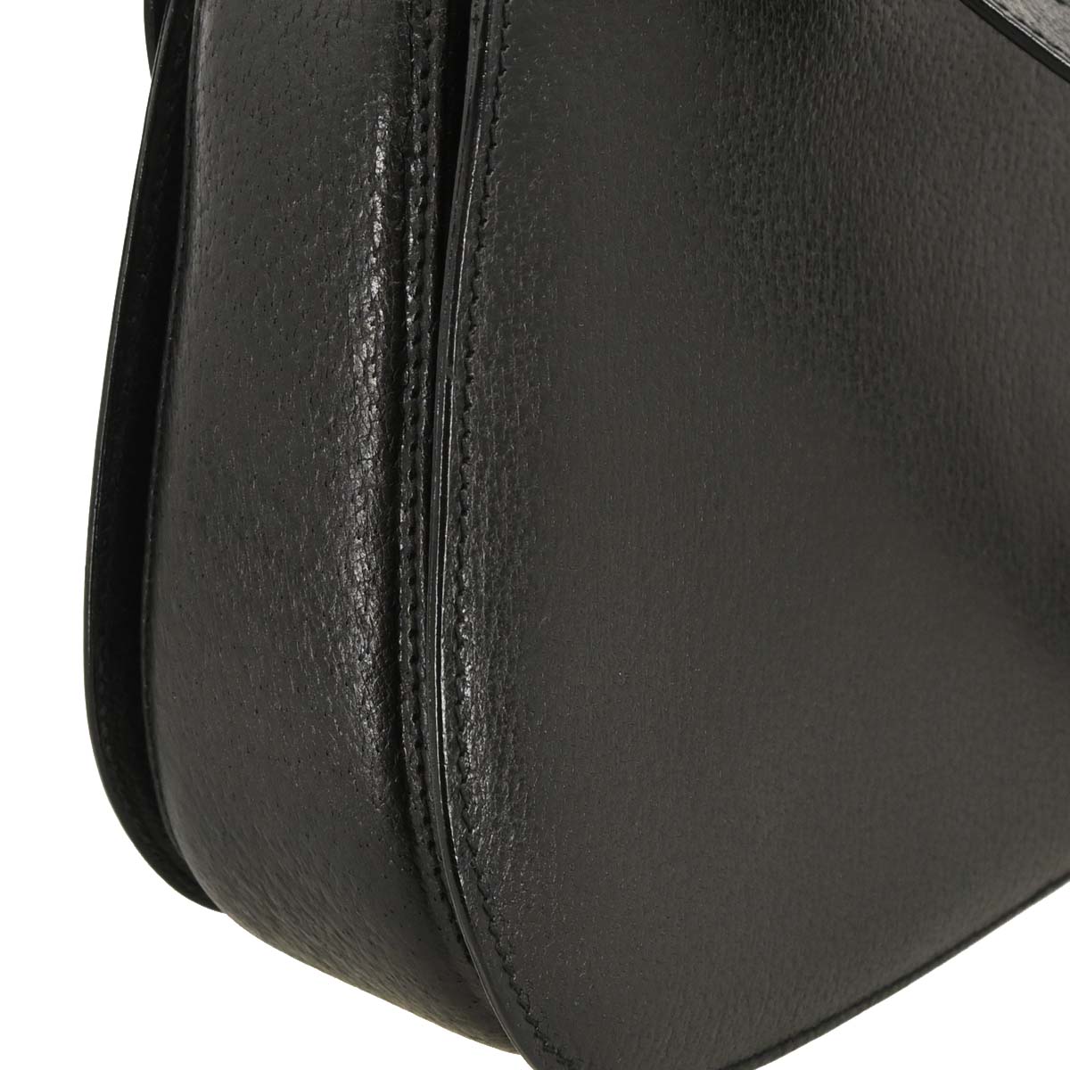 Gucci Black Pigskin Bamboo 2way Shoulder Handbag