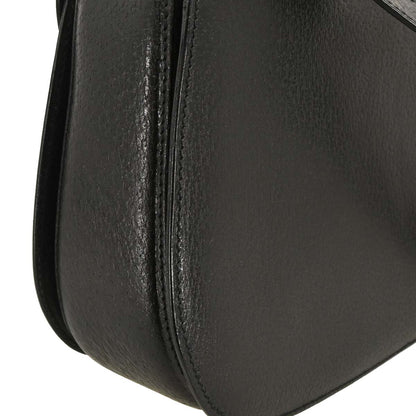 Gucci Black Pigskin Bamboo 2way Shoulder Handbag