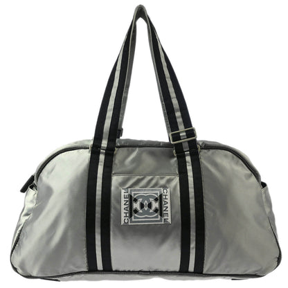 Chanel 2005-2006 Gray Nylon Sport Line Gym Bag
