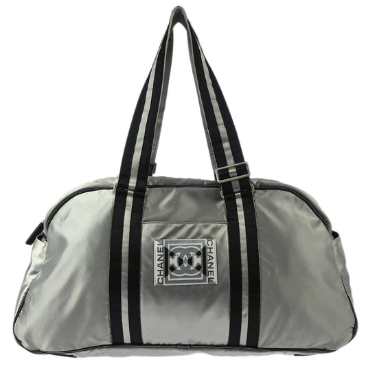 Chanel 2005-2006 Gray Nylon Sport Line Gym Bag