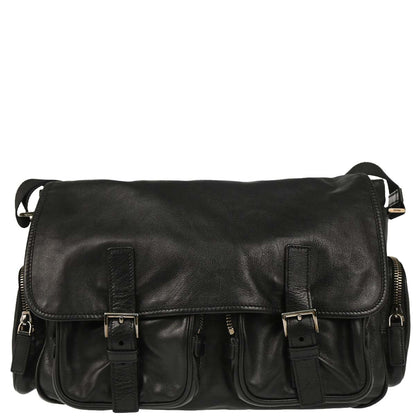 Prada Black Leather Shoulder Bag