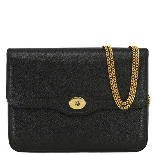 Christian Dior Black Leather Shoulder Bag