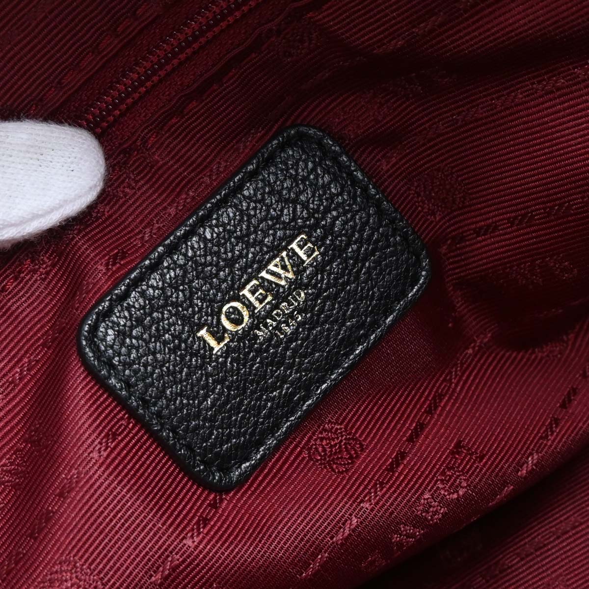 Loewe Black Leather Amazona 28 Handbag