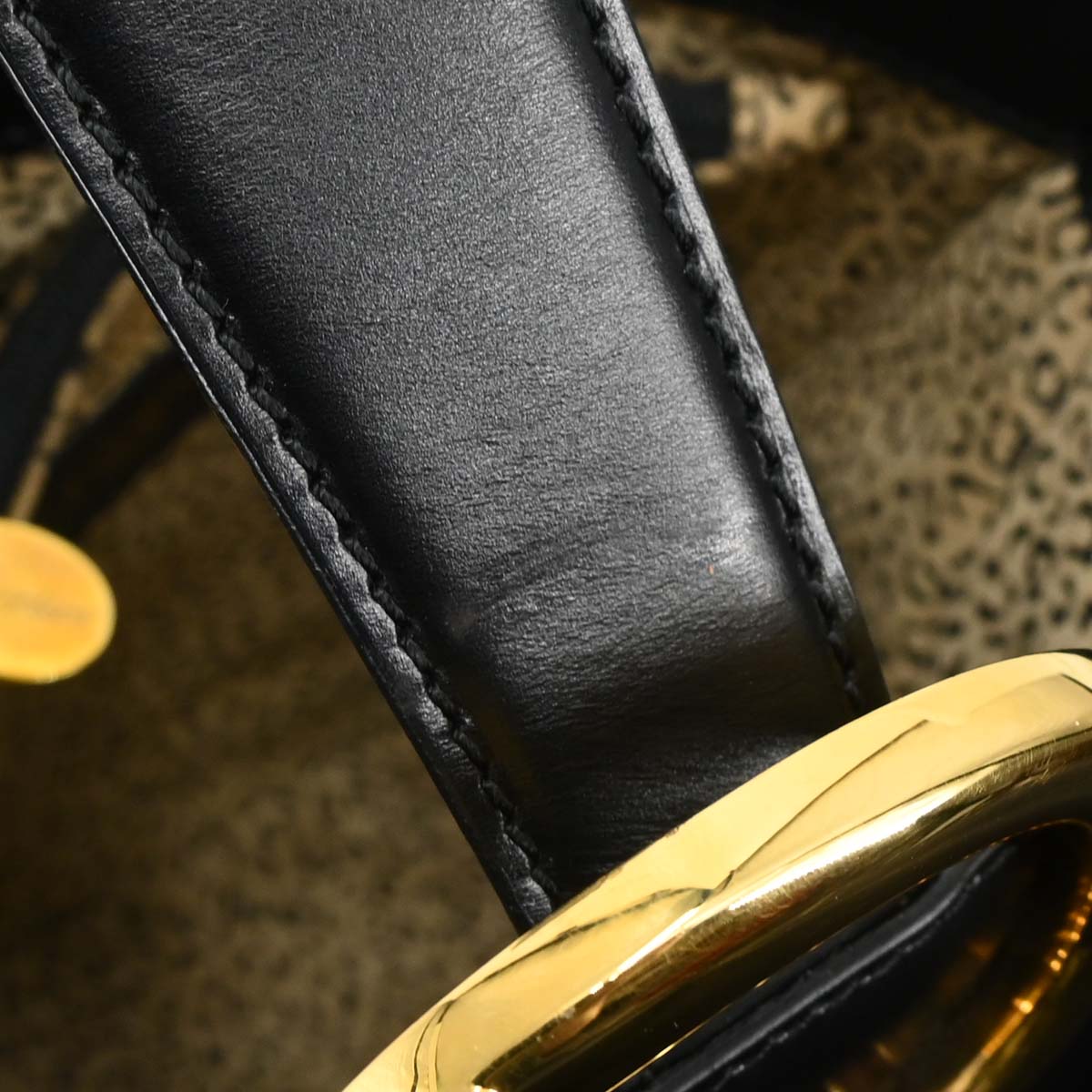 Cartier Black Leather Panthere Handbag