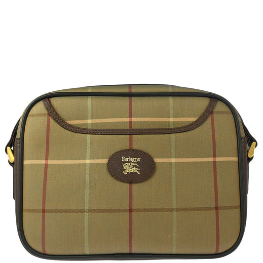 Burberrys Brown Check Shoulder Bag