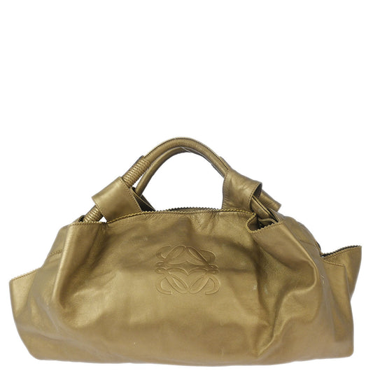 Loewe Gold Lambskin Nappa Aire Tote Bag