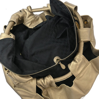 Loewe 2009 Gold Lambskin Nappa Aire Tote Bag