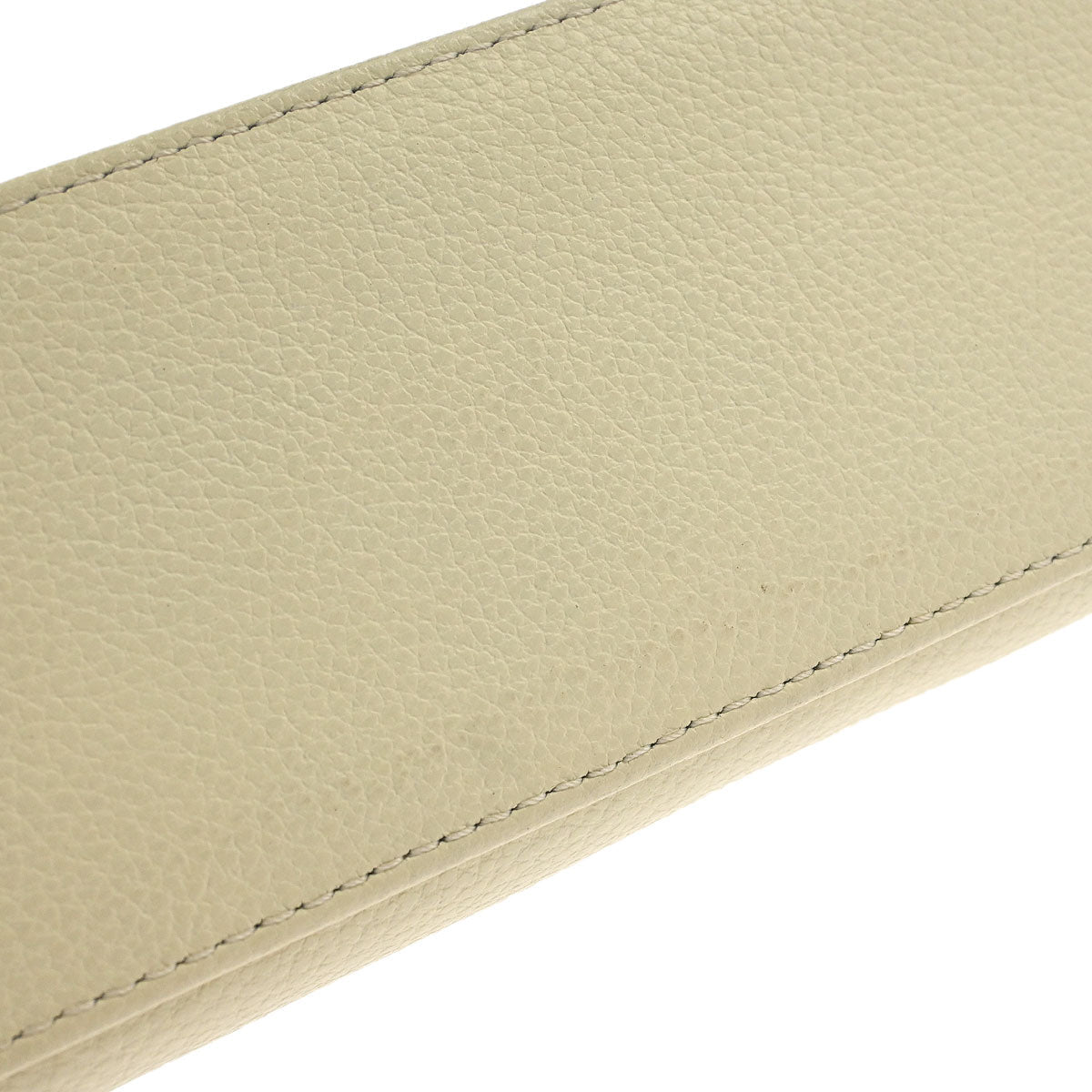 Yves Saint Laurent White Navy Leather 2way Shoulder Handbag