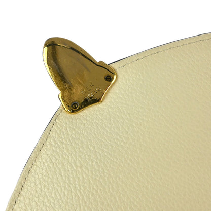 Yves Saint Laurent White Navy Leather 2way Shoulder Handbag
