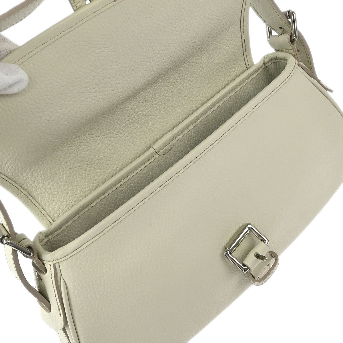 Burberry White Leather Shoulder Bag