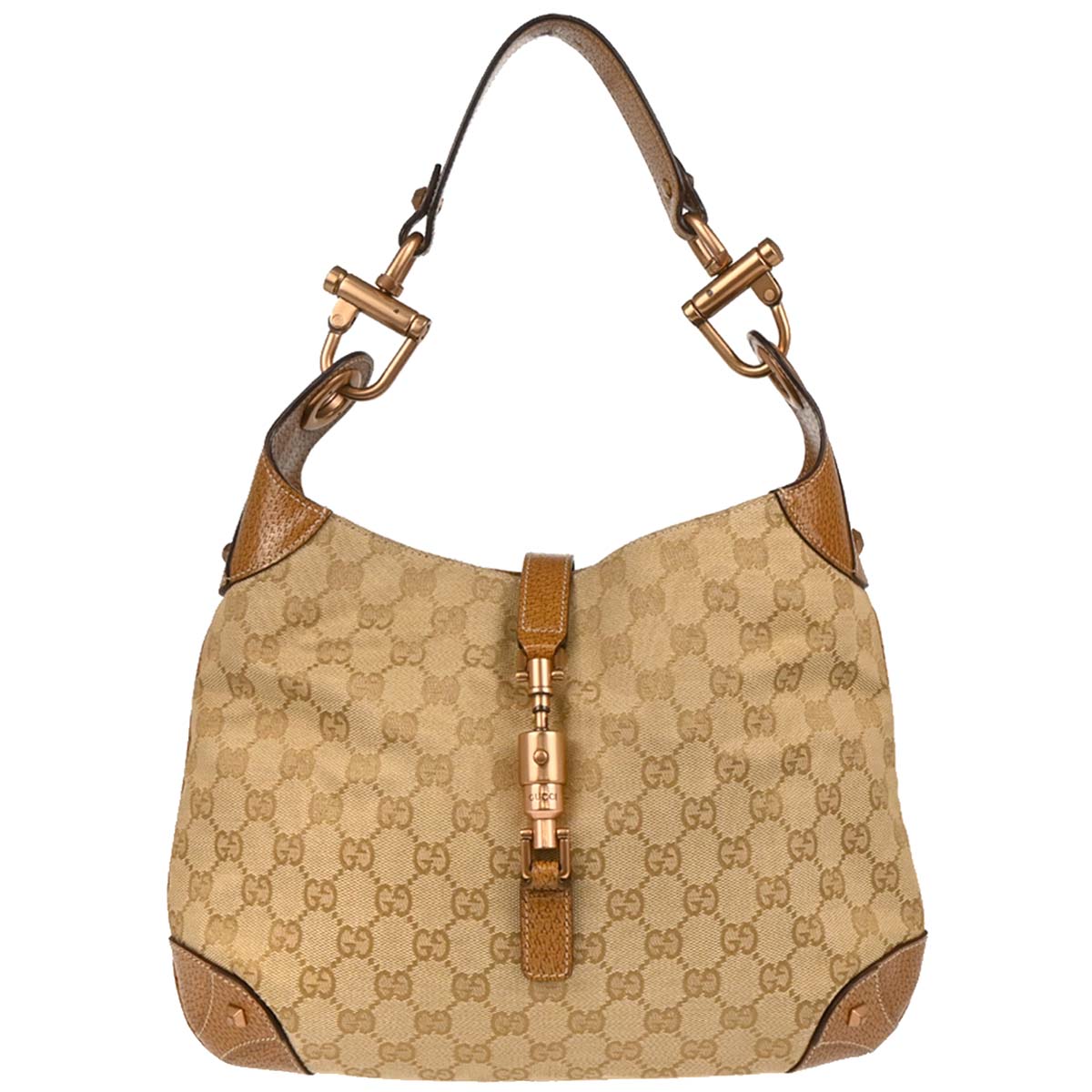 Gucci Beige GG Jackie Hobo Handbag