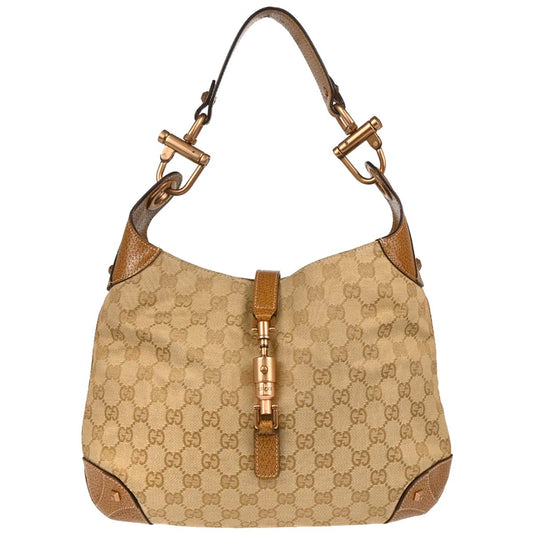 Gucci Beige GG Jackie Hobo Handbag