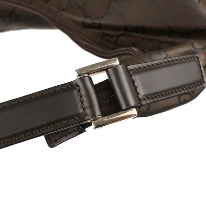 Gucci Brown Nylon GG Hobo Handbag