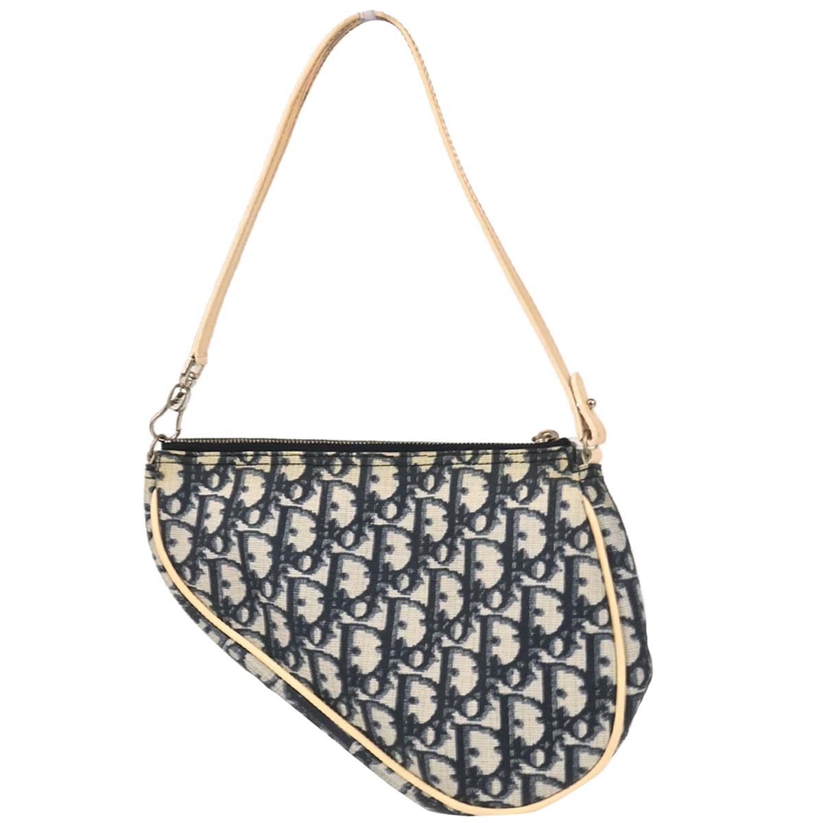 Christian Dior Navy PVC Trotter Saddle Handbag