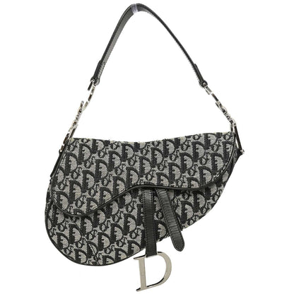 Christian Dior 2002 Black Trotter Saddle Handbag