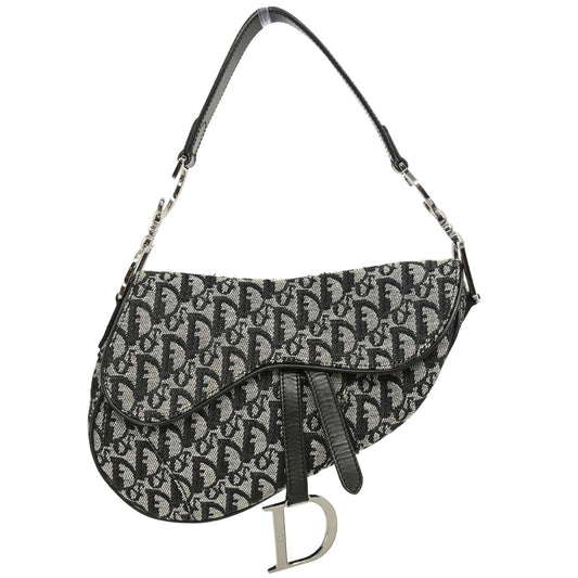 Christian Dior 2002 Black Trotter Saddle Handbag