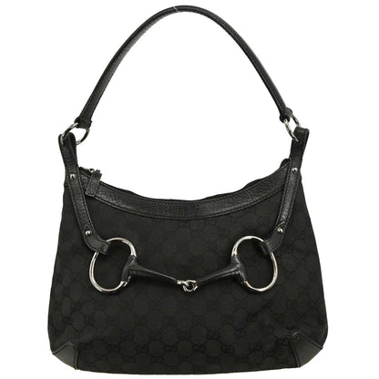 Gucci Black GG Hobo Handbag