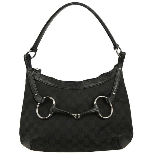 Gucci Black GG Hobo Handbag