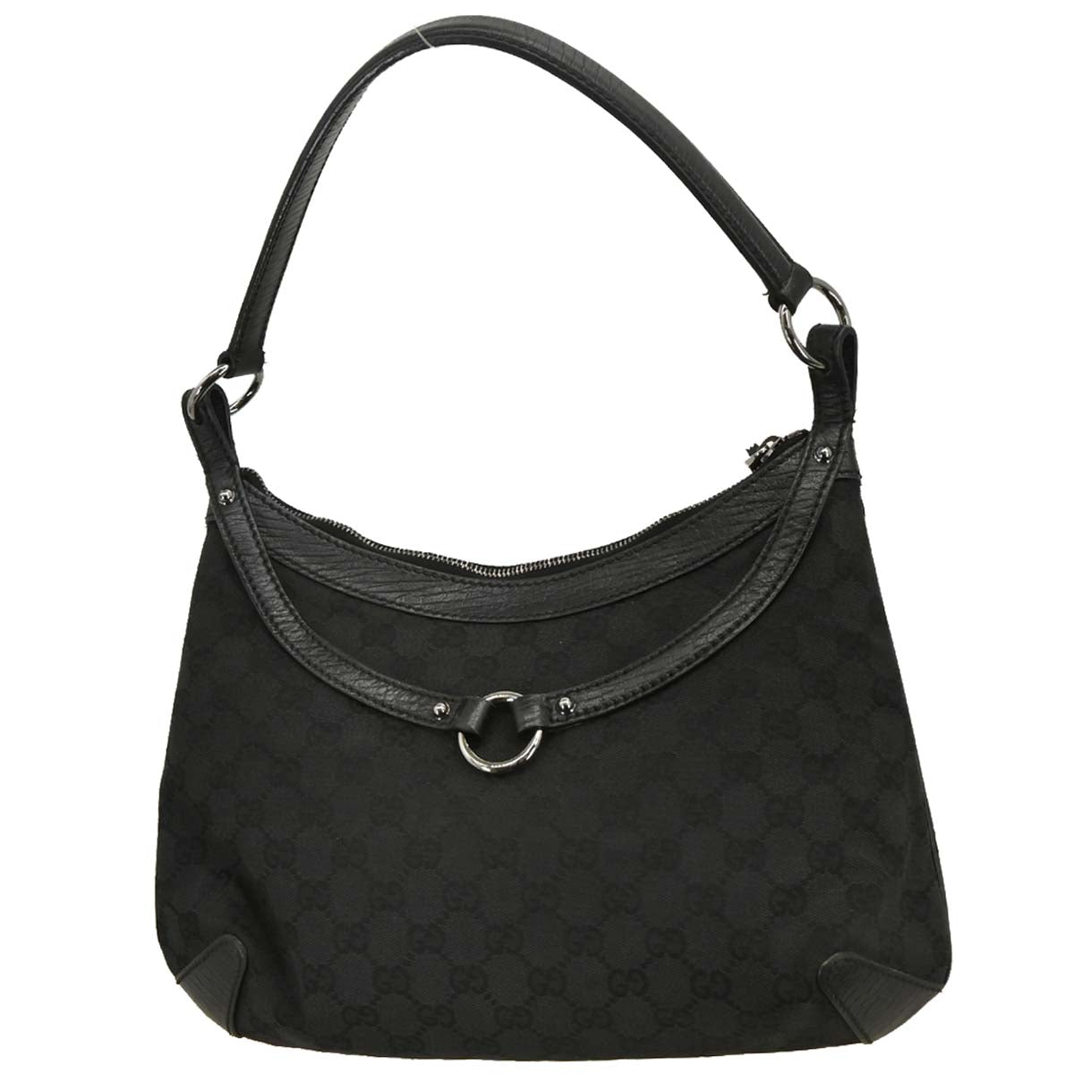 Gucci Black GG Hobo Handbag