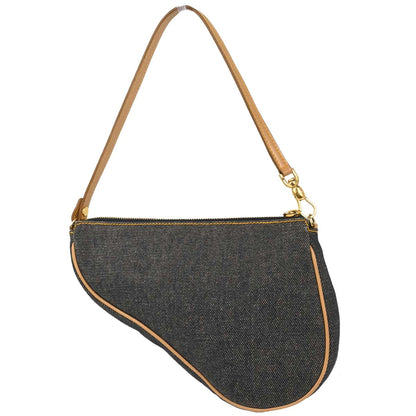Christian Dior 2002 Navy Denim Saddle Handbag