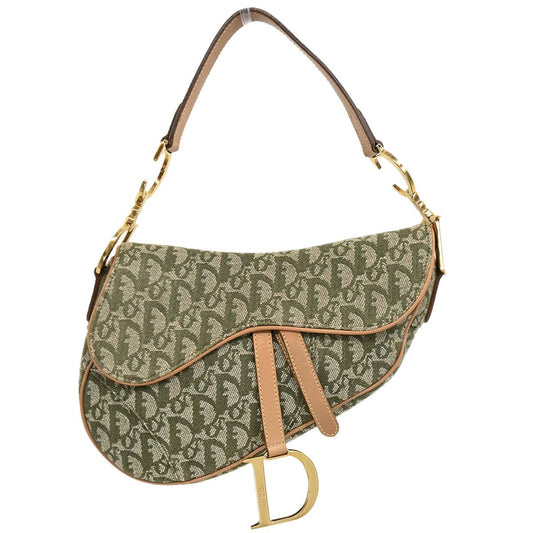 Christian Dior Green Trotter Saddle Handbag