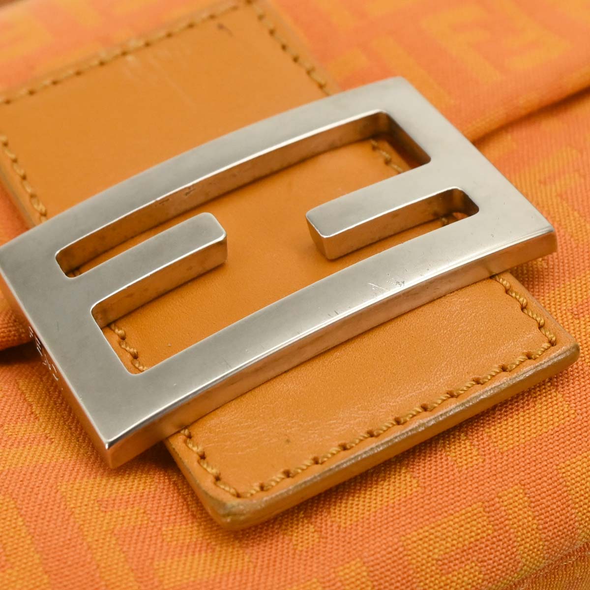 Fendi Orange Canvas Zucchino Handbag