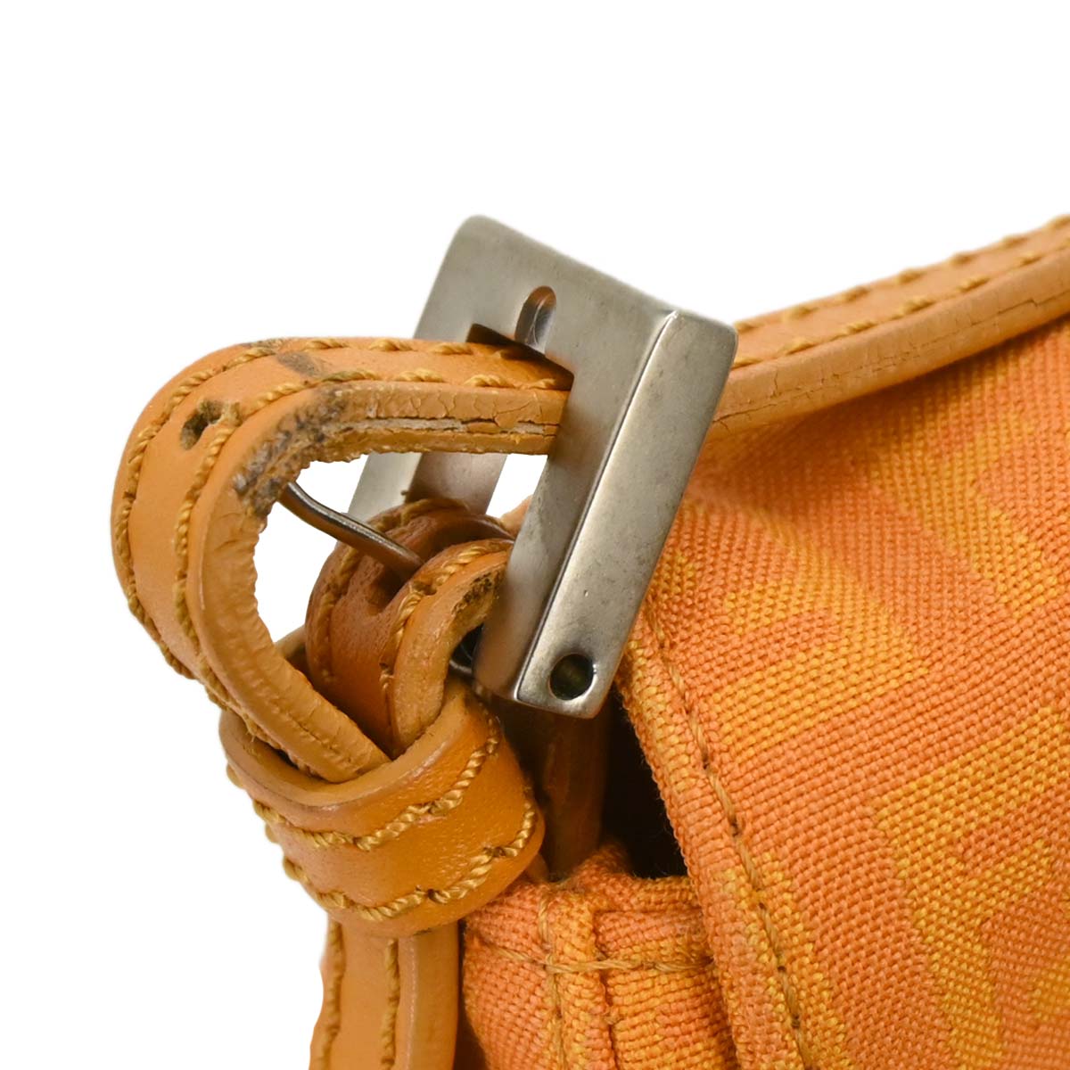 Fendi Orange Canvas Zucchino Handbag